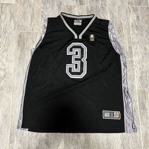 Vintage Fox Sport Number 3 Basketball Men's Jersey Size 2XL Black Embroidered